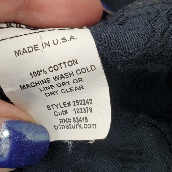 Trina Turk black cotton jacket 6 - Picture 11 of 11